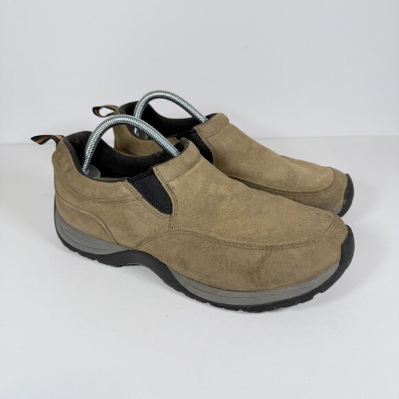 Cabelas Men's Suede Shoes 10.5 Tan Slip On Air Plus - Picture 1 of 9